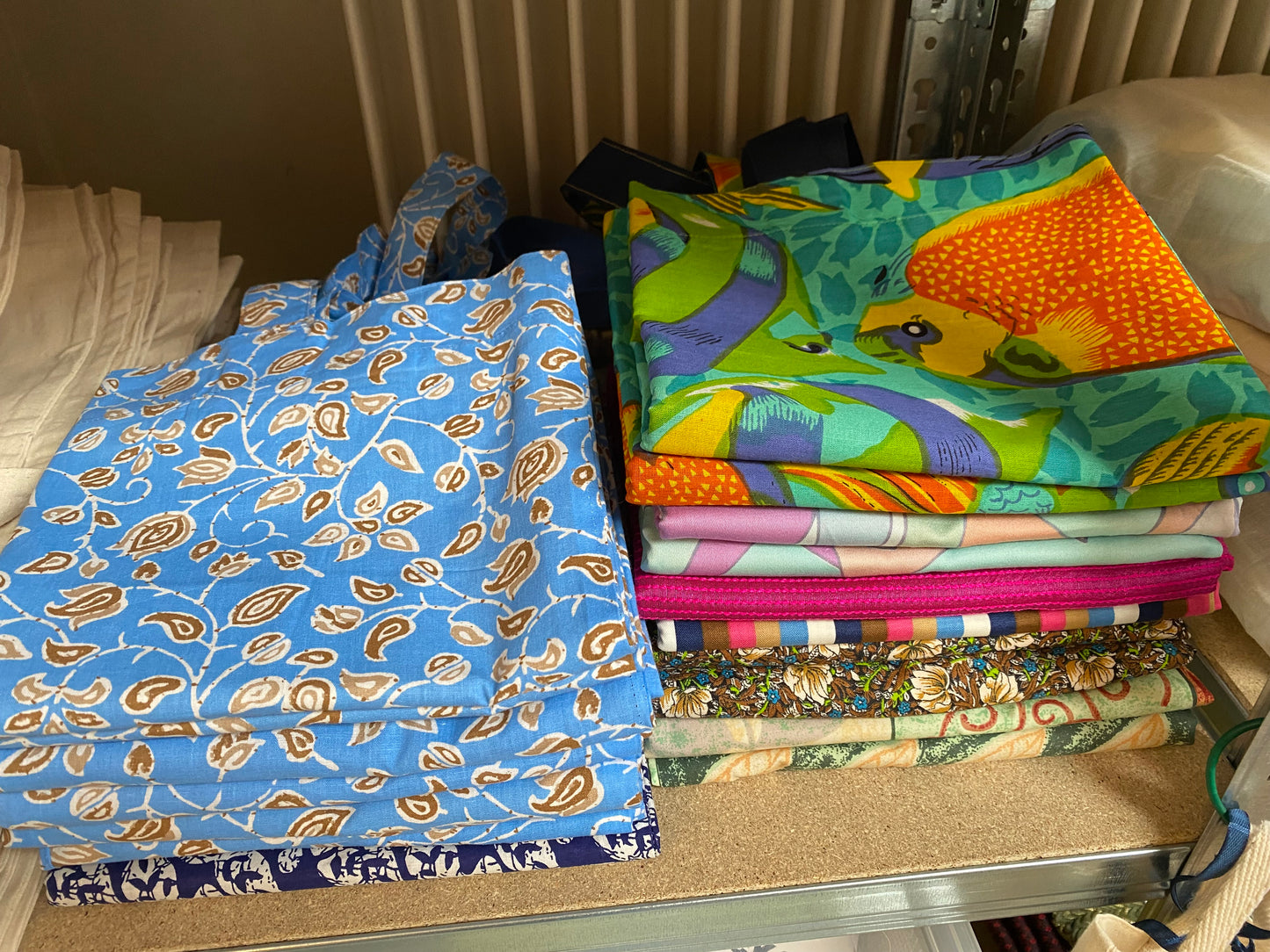 Tasche textil: Zweittasche faltbar doppelseitig benützbar