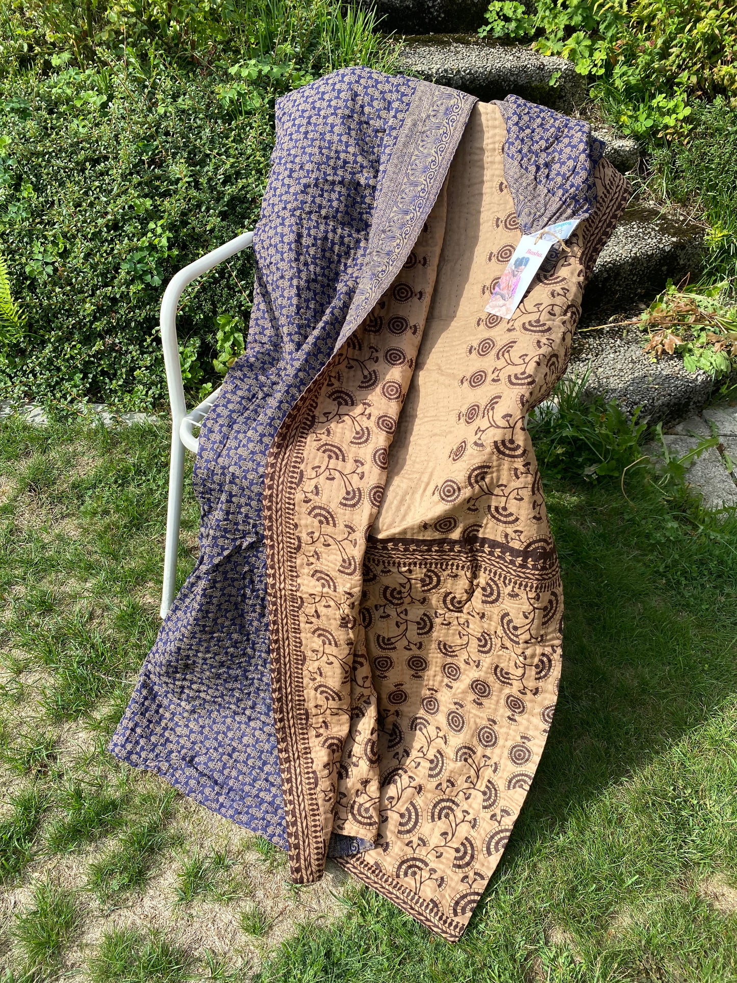 Bettüberwurf, Kuscheldecke, Babykrabbel-Decke upsycling Quilts