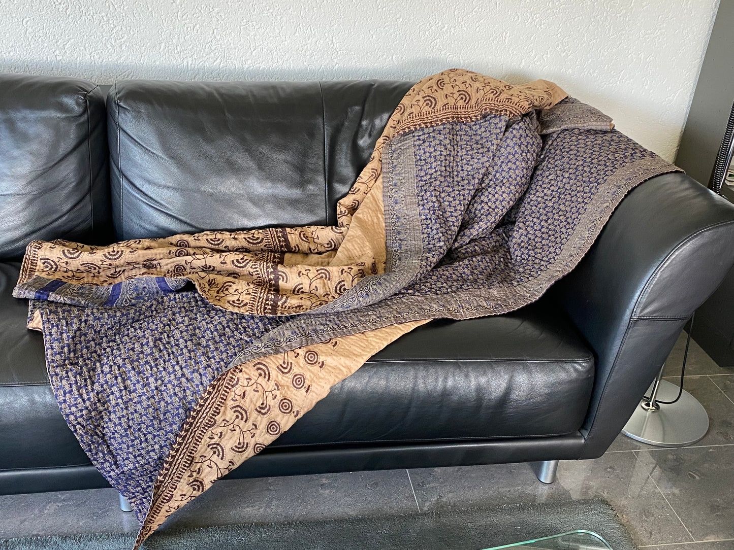 Bettüberwurf, Kuscheldecke, Babykrabbel-Decke upsycling Quilts