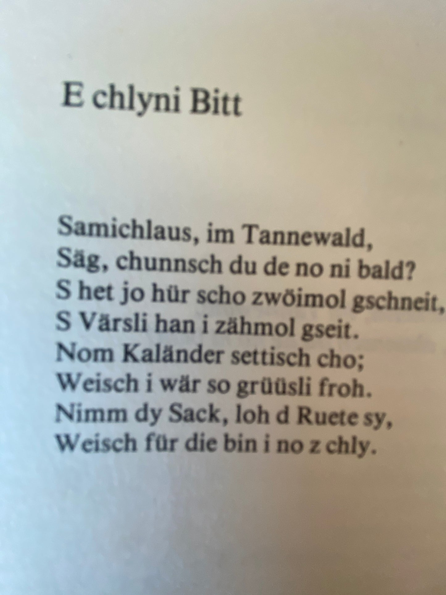 Samichlaus-Tag Adventszeit