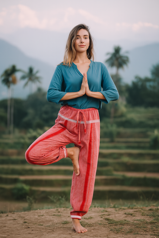 Pluder- Freizeit oder Yogahose aus Baumwolle