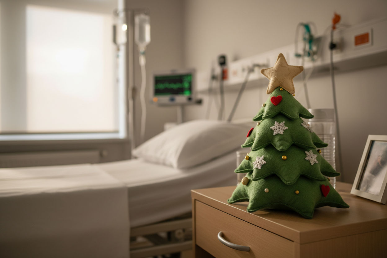 Bild gut Weihnachtsbaum auch gut aber in Textil
